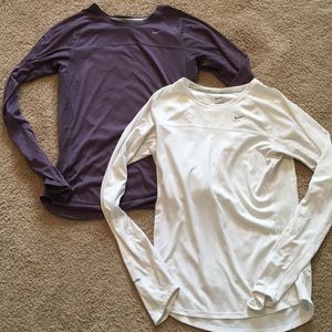 Two Nike Long sleeve Shirts